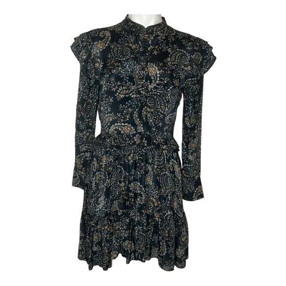 NICHOLAS Elsie Paisley Long Sleeve Ruffle Floral Mini Dress Size 2 ($475) - Picture 3 of 15
